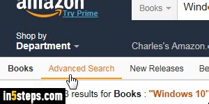 amazon.com advanced search books